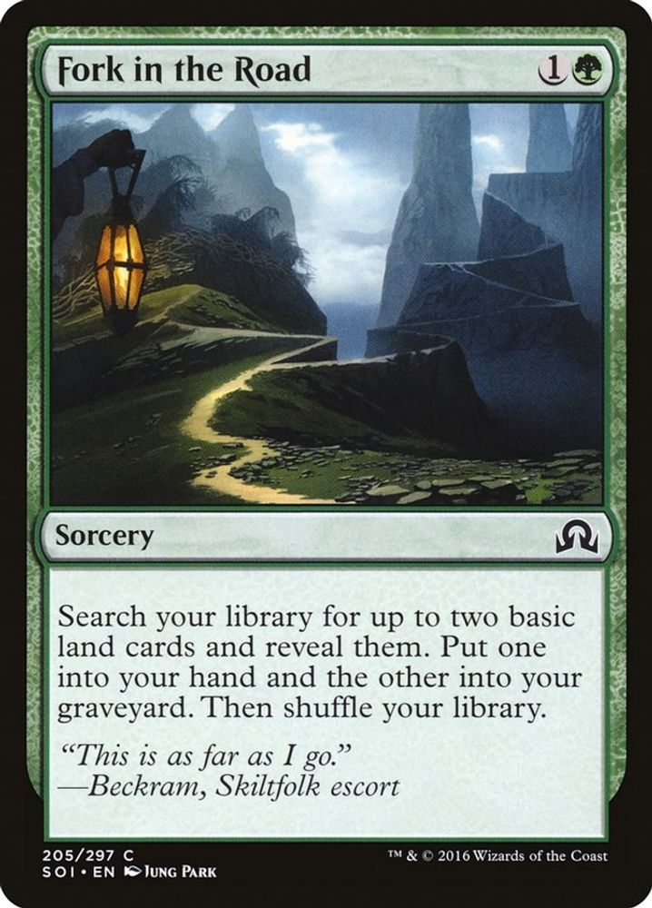 2016 Magic: The Gathering: Shadows over Innistrad (SOI) - Fork in the Road (#205, Common) (, Near Mint)