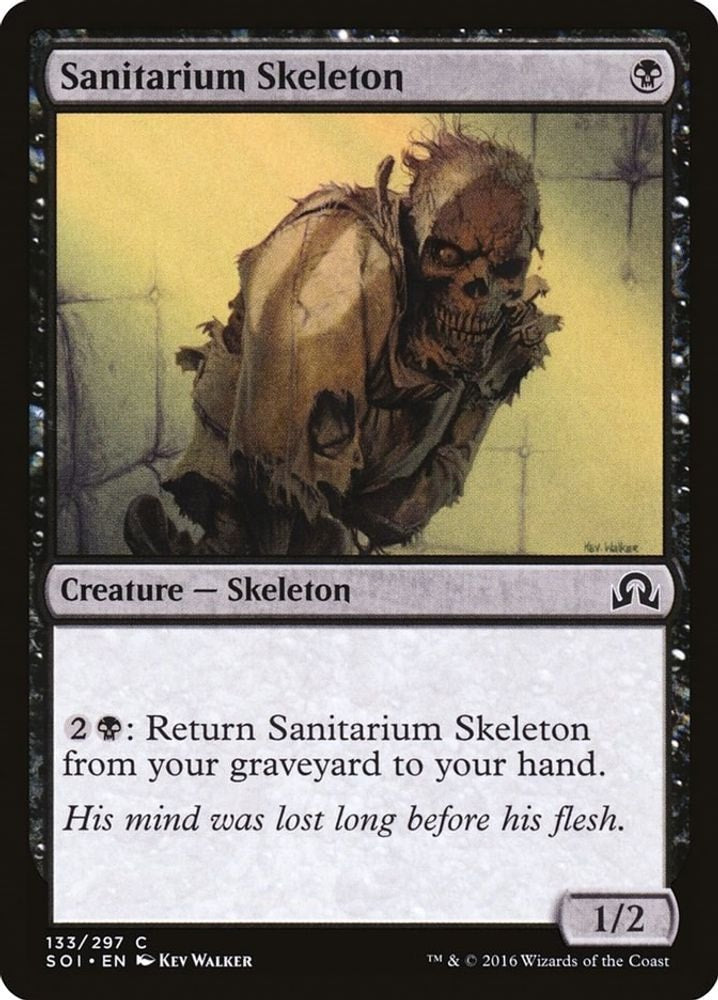 2016 Magic: The Gathering: Shadows over Innistrad (SOI) - Sanitarium Skeleton (#133, Common) (, Near Mint)