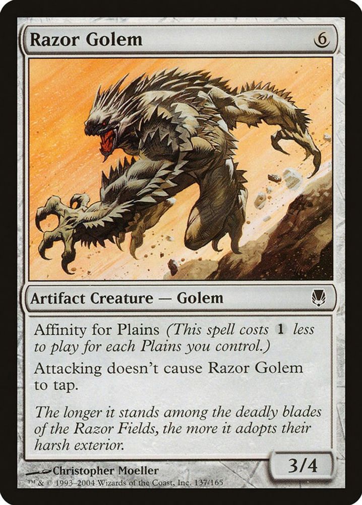 2004 Magic: The Gathering: Darksteel (DST) - Razor Golem (#137, Common) (, Near Mint)