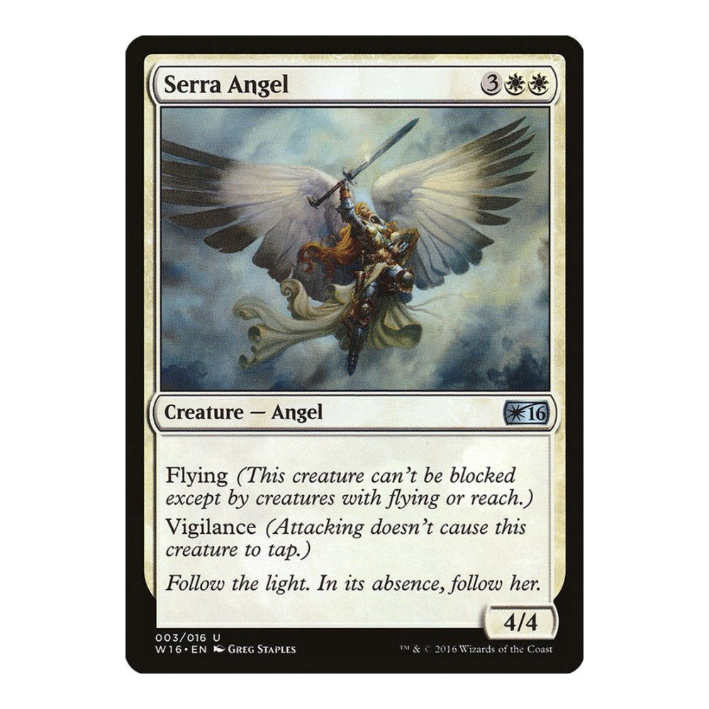 2016 Magic: The Gathering: Welcome Deck 2016 (W16) - Serra Angel (#3, Uncommon) (, Near Mint)