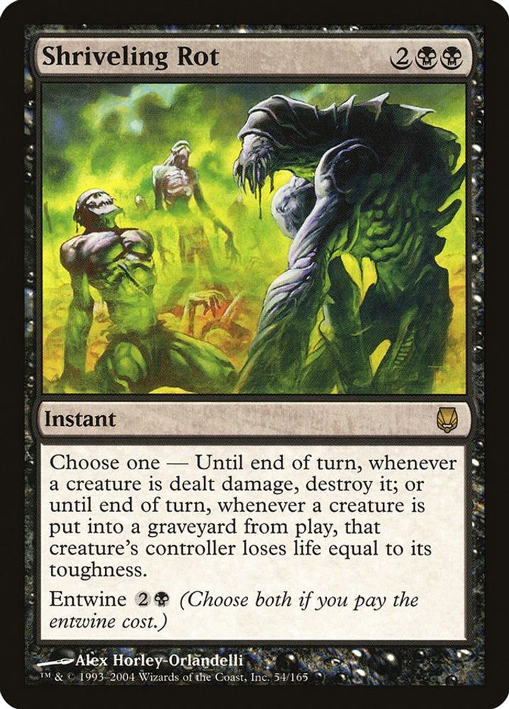 2004 Magic: The Gathering: Darksteel (DST) - Shriveling Rot (#54, Rare) (, Near Mint)