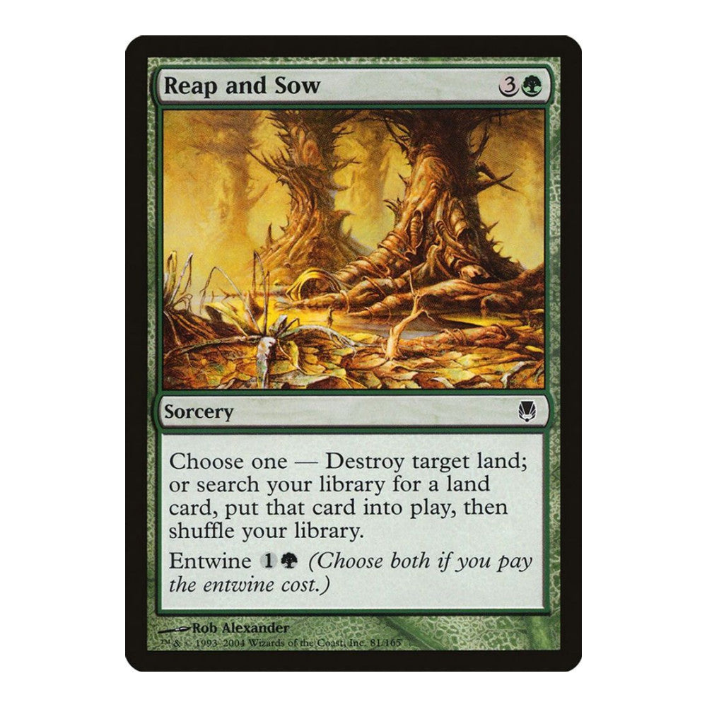 2004 Magic: The Gathering: Darksteel (DST) - Reap and Sow (#81, Common) (, Near Mint)