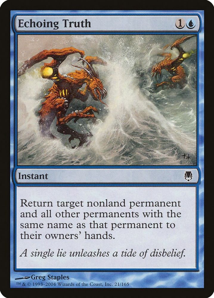2004 Magic: The Gathering: Darksteel (DST) - Echoing Truth (#21, Common) (, Near Mint)