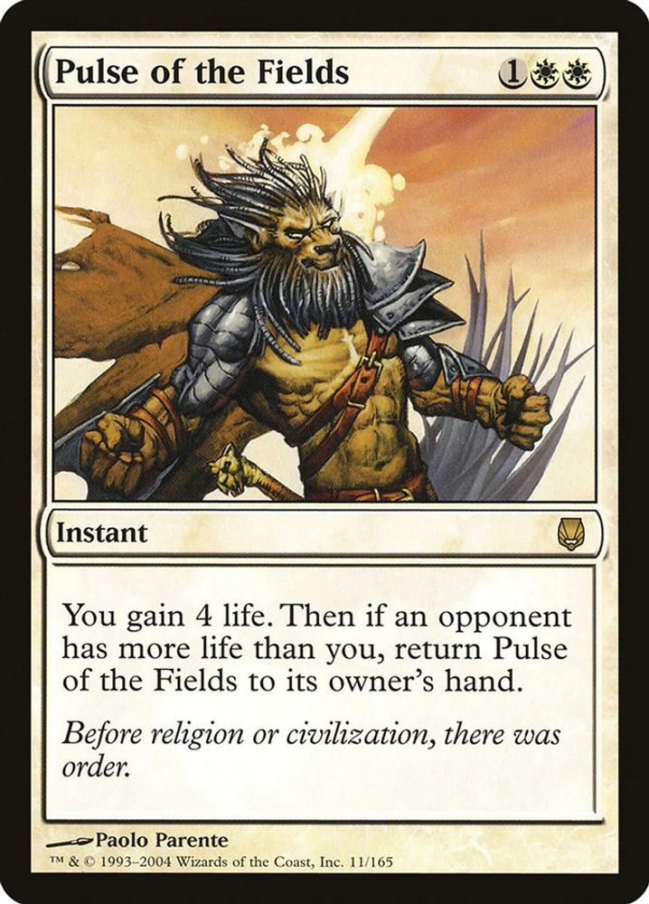 2004 Magic: The Gathering: Darksteel (DST) - Pulse of the Fields (#11, Rare) (, Near Mint)