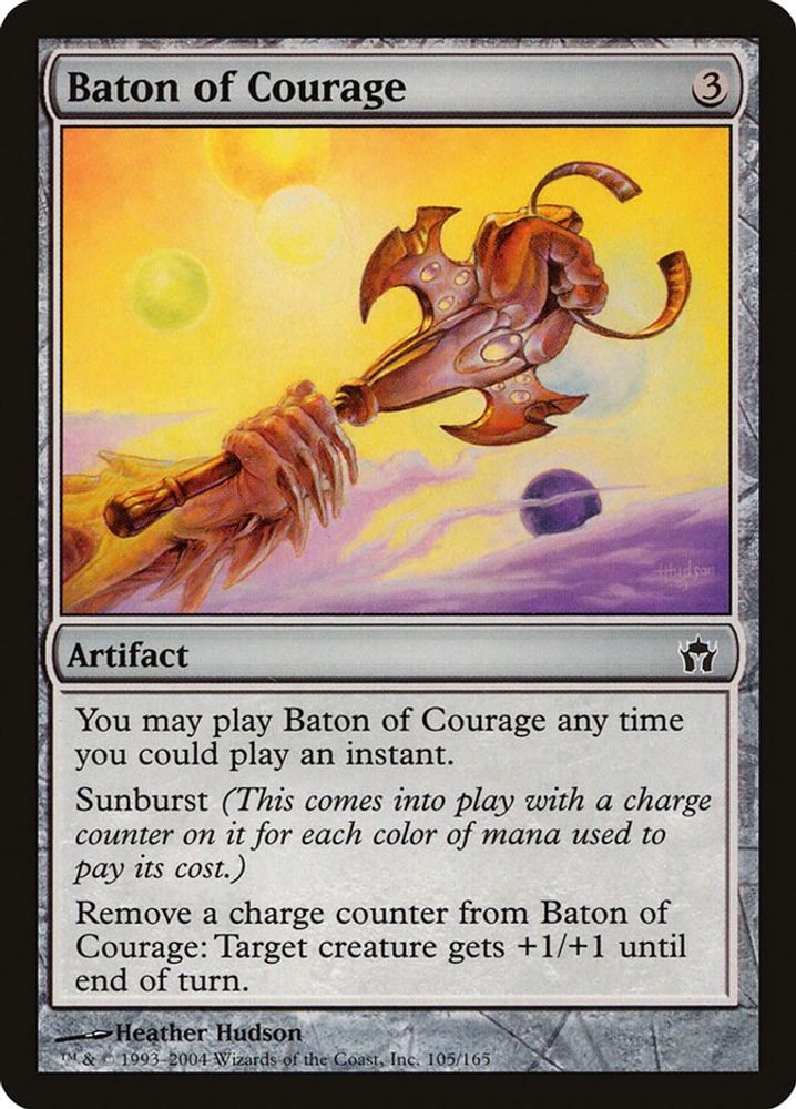 2004 Magic: The Gathering: Fifth Dawn (5DN) - Baton of Courage (#105, Common) (, Near Mint)