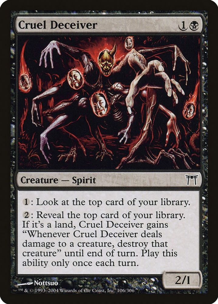 2004 Magic: The Gathering: Champions of Kamigawa (CHK) - Cruel Deceiver (#106, Common) (, Near Mint)