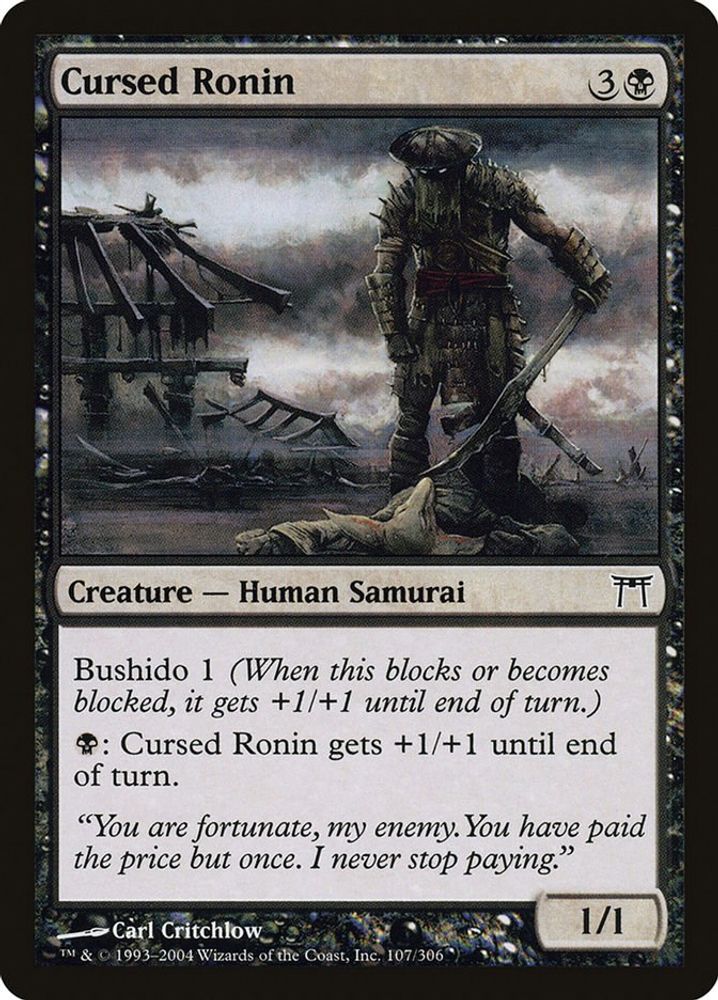 2004 Magic: The Gathering: Champions of Kamigawa (CHK) - Cursed Ronin (#107, Common) (, Near Mint)