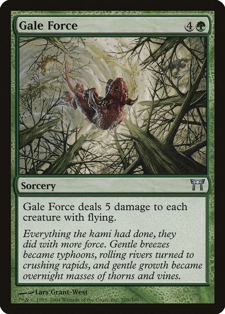 2004 Magic: The Gathering: Champions of Kamigawa (CHK) - Gale Force (#209, Uncommon) (, Near Mint)