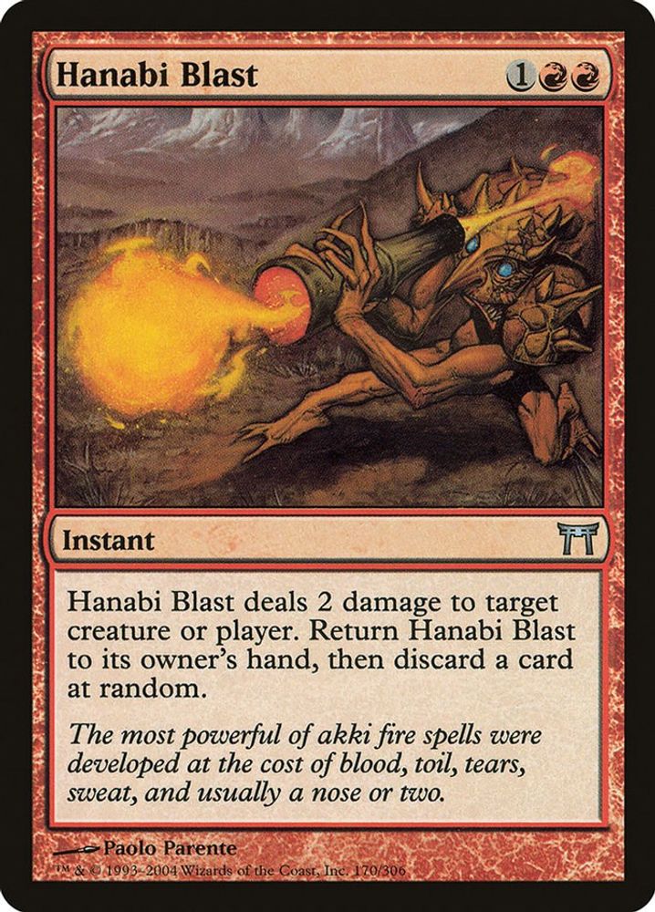 2004 Magic: The Gathering: Champions of Kamigawa (CHK) - Hanabi Blast (#170, Uncommon) (, Near Mint)