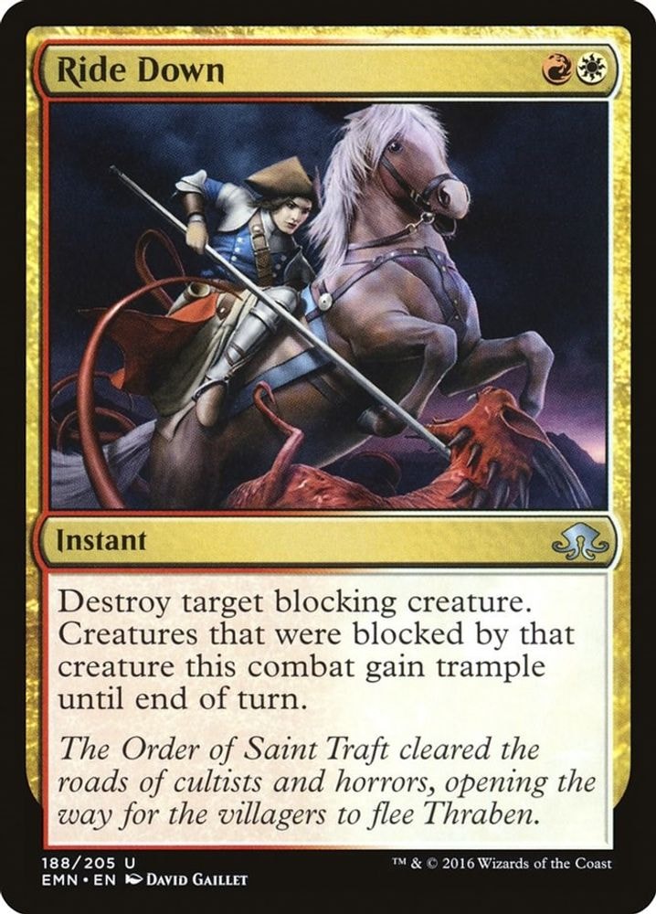 2016 Magic: The Gathering: Eldritch Moon (EMN) - Ride Down (#188, Uncommon) (, Near Mint)