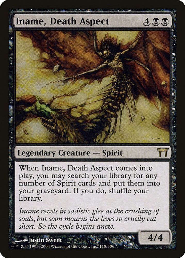 2004 Magic: The Gathering: Champions of Kamigawa (CHK) - Iname Death Aspect (#118, Rare) (, Near Mint)