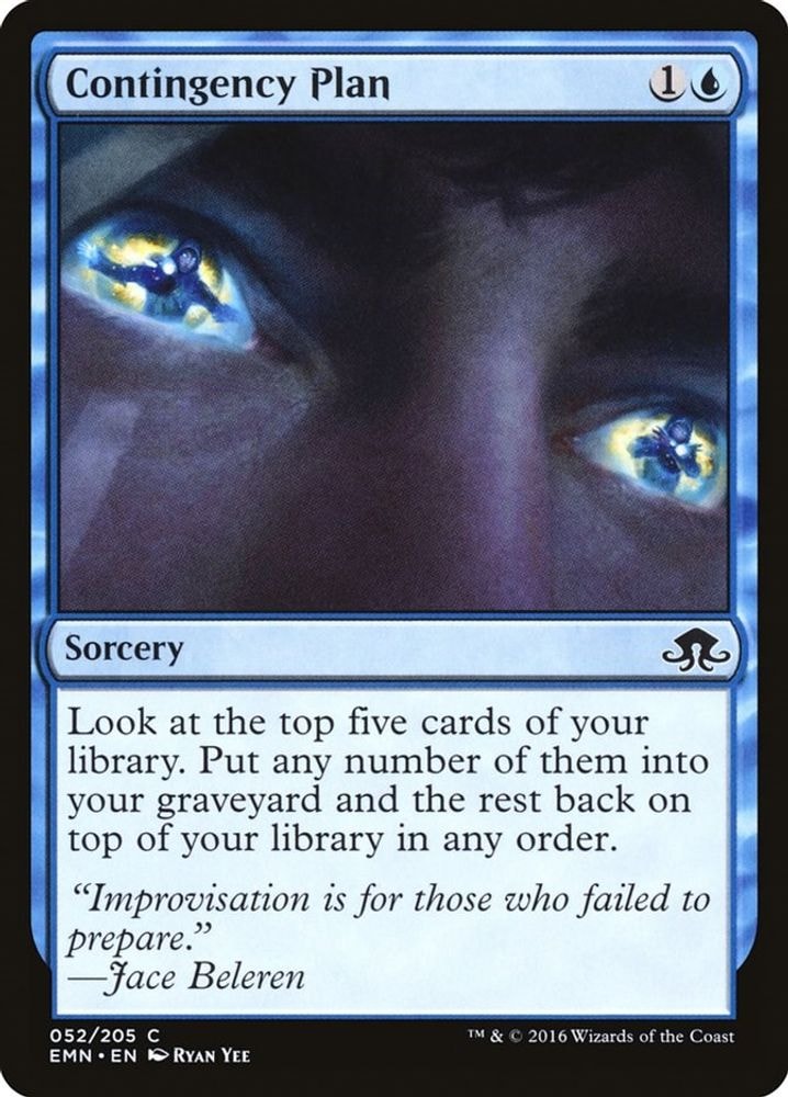 2016 Magic: The Gathering: Eldritch Moon (EMN) - Contingency Plan (#52, Common) (, Near Mint)