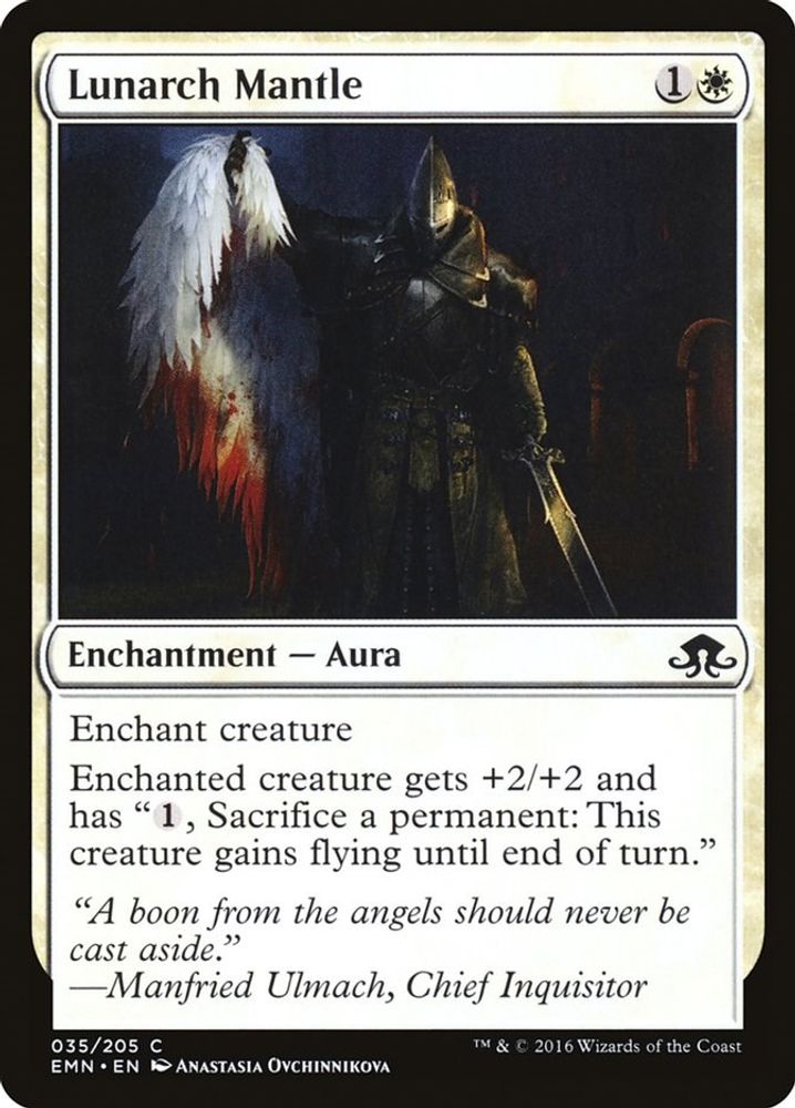 2016 Magic: The Gathering: Eldritch Moon (EMN) - Lunarch Mantle (#35, Common) (, Near Mint)