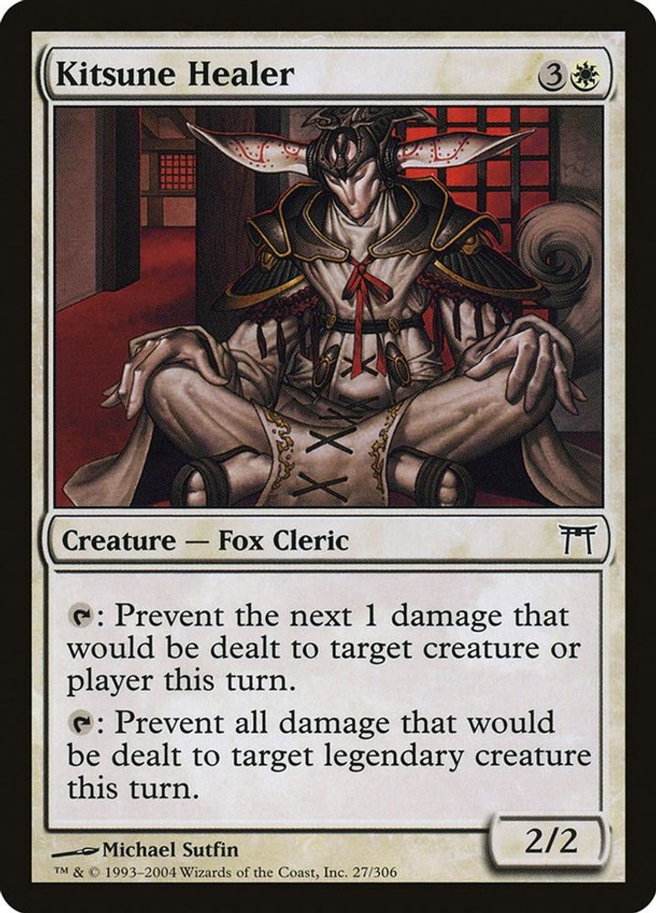 2004 Magic: The Gathering: Champions of Kamigawa (CHK) - Kitsune Healer (#27, Common) (, Near Mint)