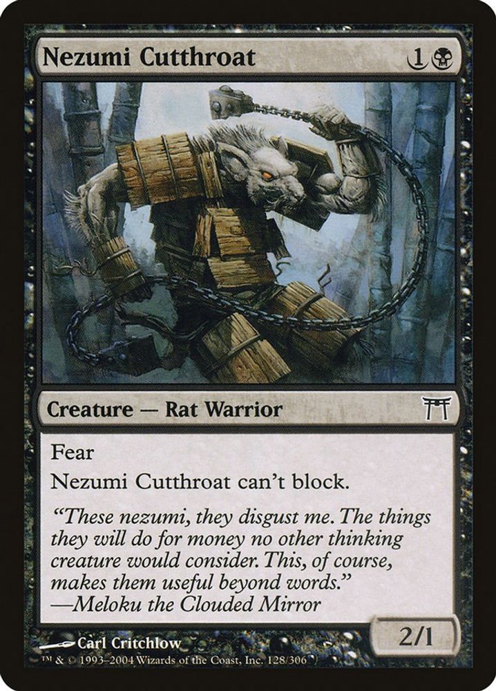 2004 Magic: The Gathering: Champions of Kamigawa (CHK) - Nezumi Cutthroat (#128, Common) (, Near Mint)