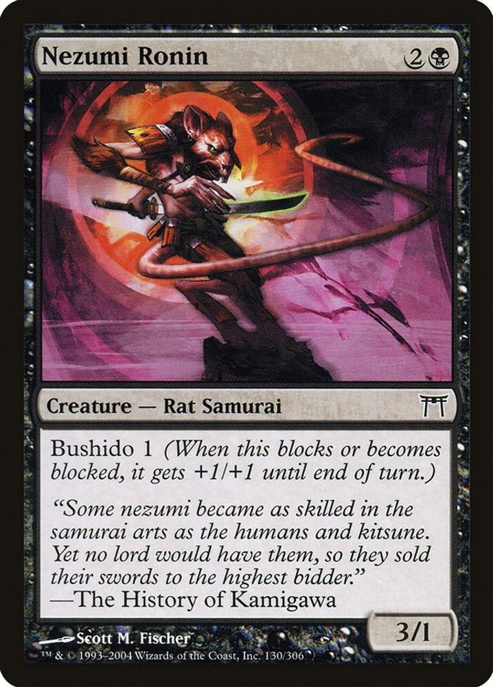 2004 Magic: The Gathering: Champions of Kamigawa (CHK) - Nezumi Ronin (#130, Common) (, Near Mint)