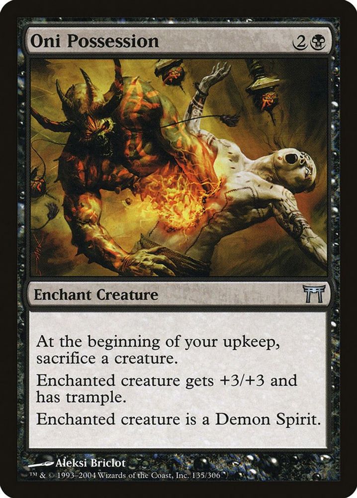 2004 Magic: The Gathering: Champions of Kamigawa (CHK) - Oni Possession (#135, Uncommon) (, Near Mint)