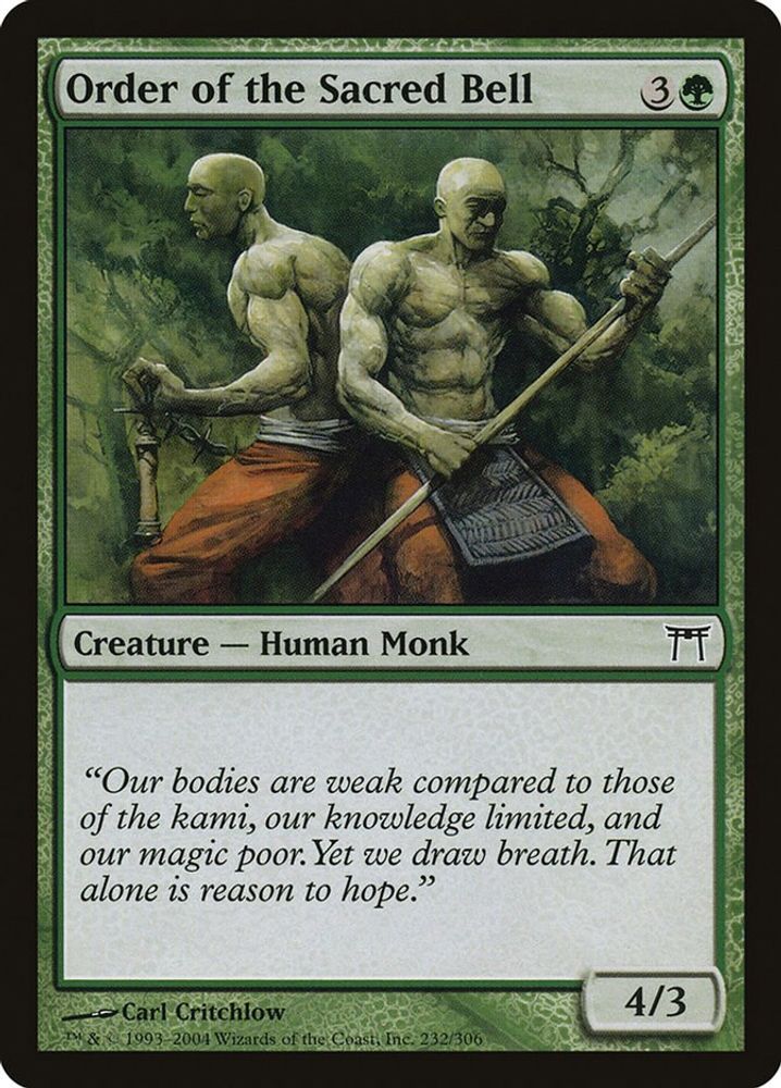 2004 Magic: The Gathering: Champions of Kamigawa (CHK) - Order of the Sacred Bell (#232, Common) (, Near Mint)