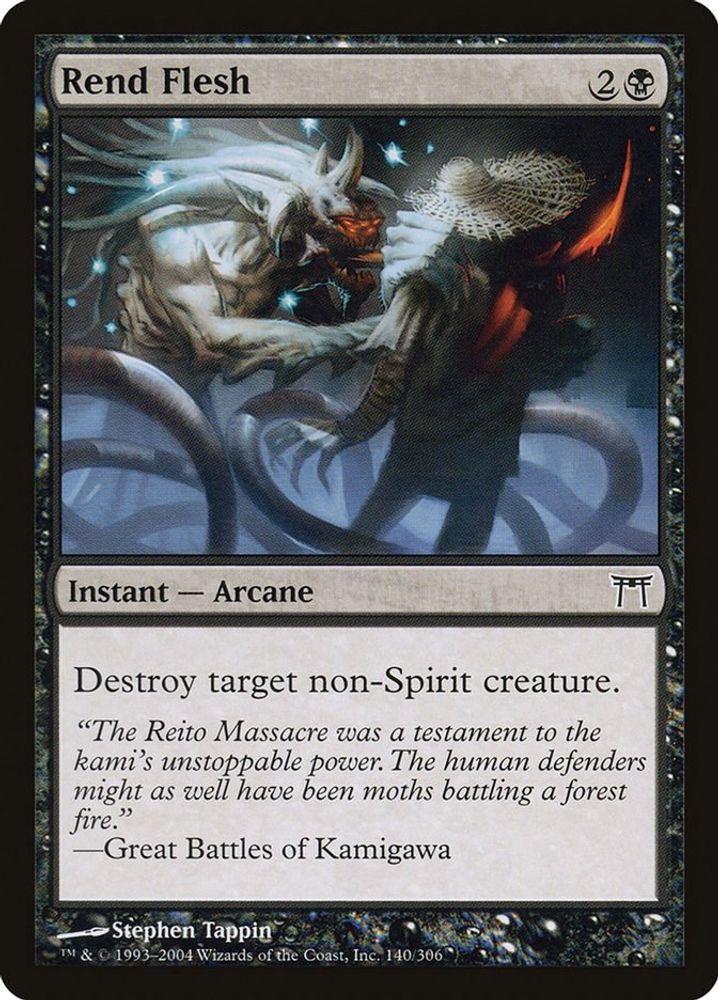2004 Magic: The Gathering: Champions of Kamigawa (CHK) - Rend Flesh (#140, Common) (, Near Mint)