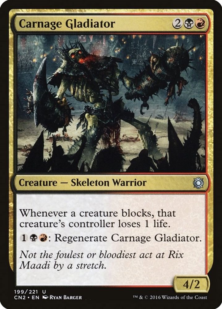 2016 Magic: The Gathering: Conspiracy: Take the Crown (CN2) - Carnage Gladiator (#199, Uncommon) (, Near Mint)