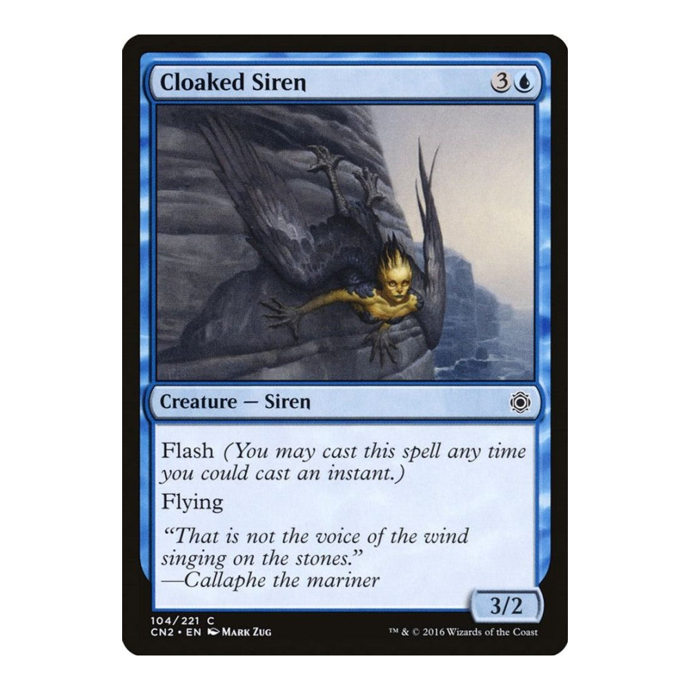 2016 Magic: The Gathering: Conspiracy: Take the Crown (CN2) - Cloaked Siren (#104, Common) (, Near Mint)
