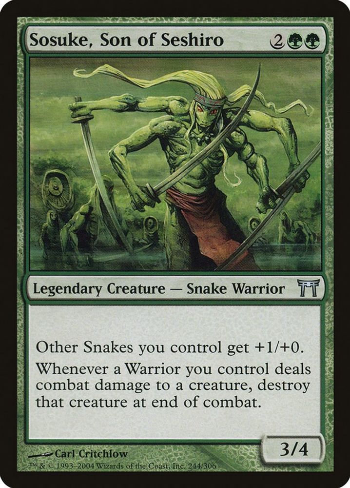 2004 Magic: The Gathering: Champions of Kamigawa (CHK) - Sosuke Son of Seshiro (#244, Uncommon) (, Near Mint)