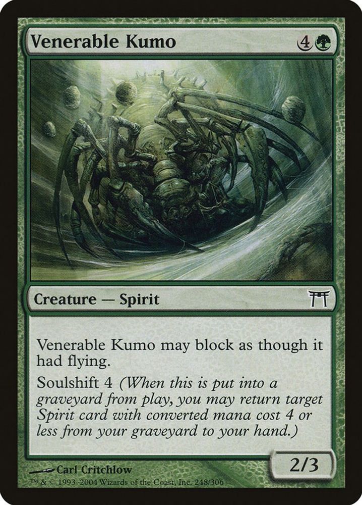2004 Magic: The Gathering: Champions of Kamigawa (CHK) - Venerable Kumo (#248, Common) (, Near Mint)