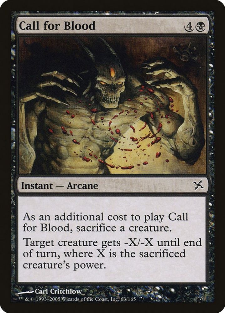 2005 Magic: The Gathering: Betrayers of Kamigawa (BOK) - Call for Blood (#63, Common) (, Near Mint)