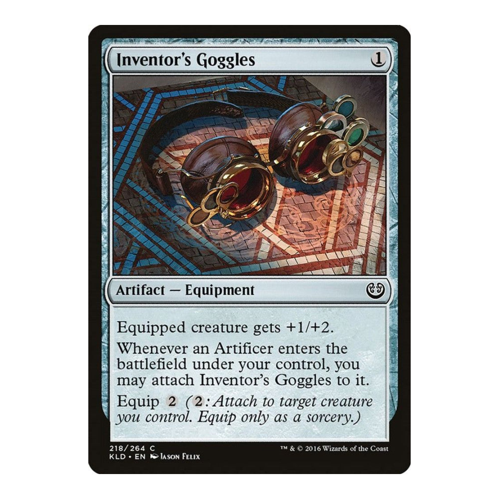 2016 Magic: The Gathering: Kaladesh (KLD) - Inventors Goggles (#218, Common) (, Near Mint)