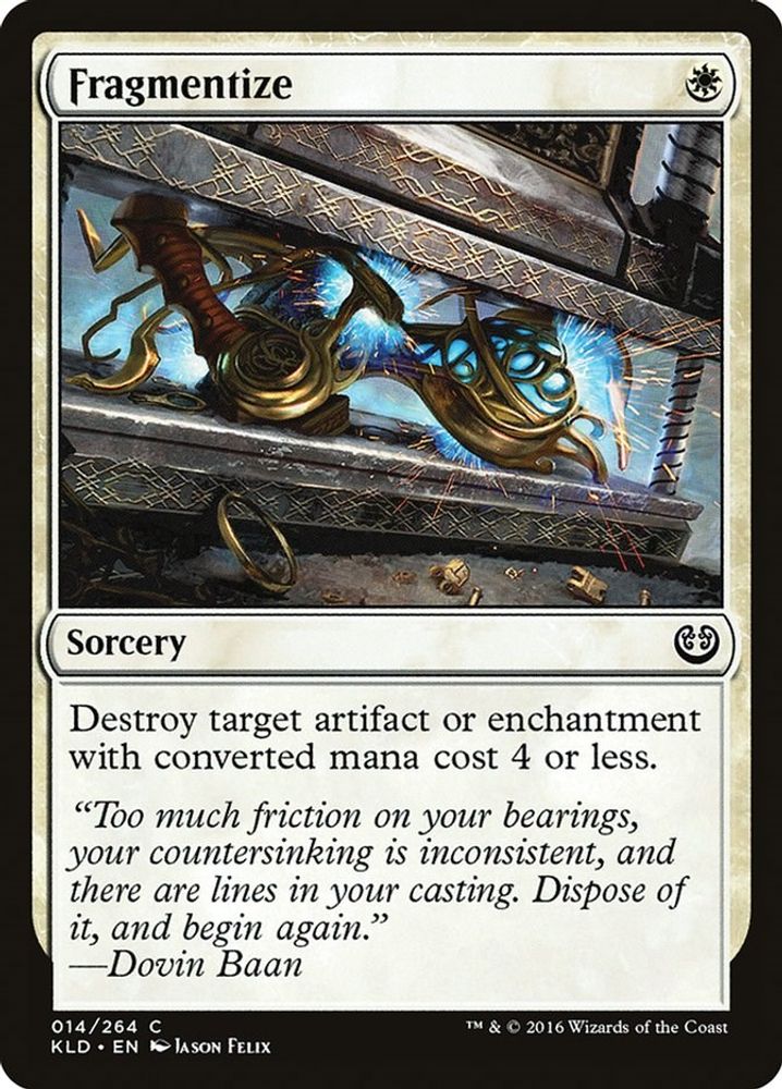 2016 Magic: The Gathering: Kaladesh (KLD) - Fragmentize (#14, Common) (, Near Mint)
