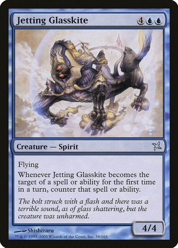 2005 Magic: The Gathering: Betrayers of Kamigawa (BOK) - Jetting Glasskite (#38, Uncommon) (, Near Mint)