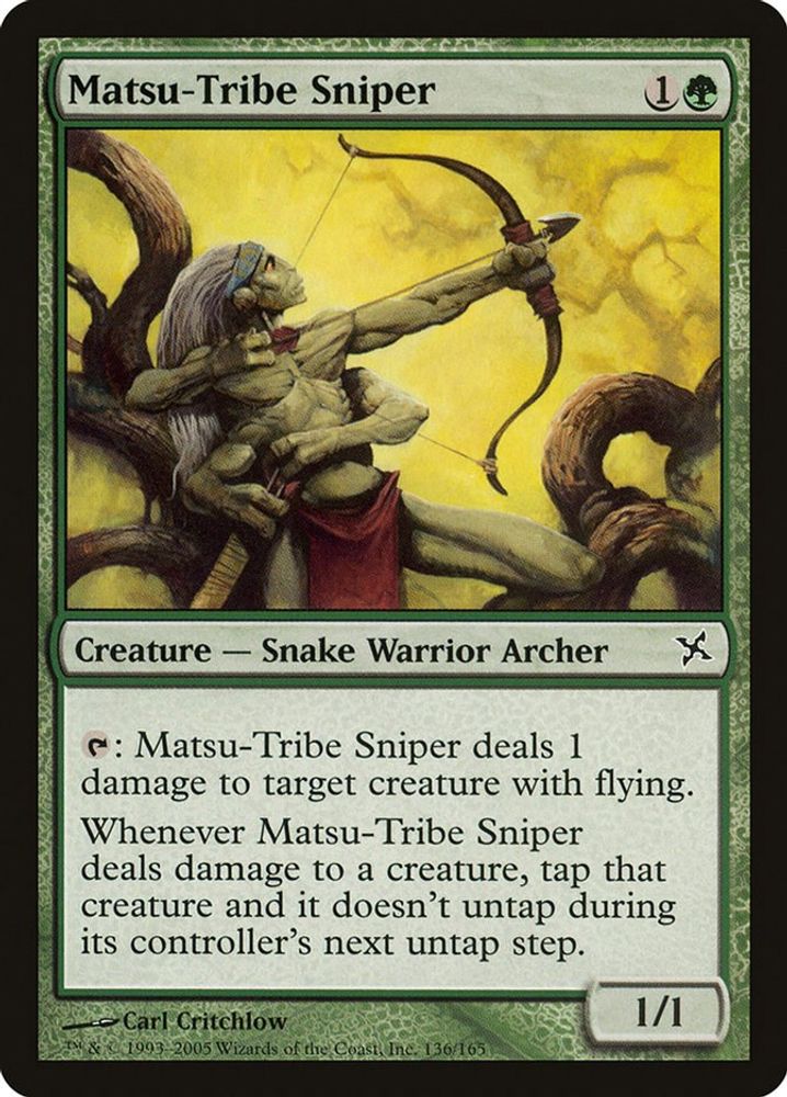 2005 Magic: The Gathering: Betrayers of Kamigawa (BOK) - Matsu Tribe Sniper (#136, Common) (, Near Mint)