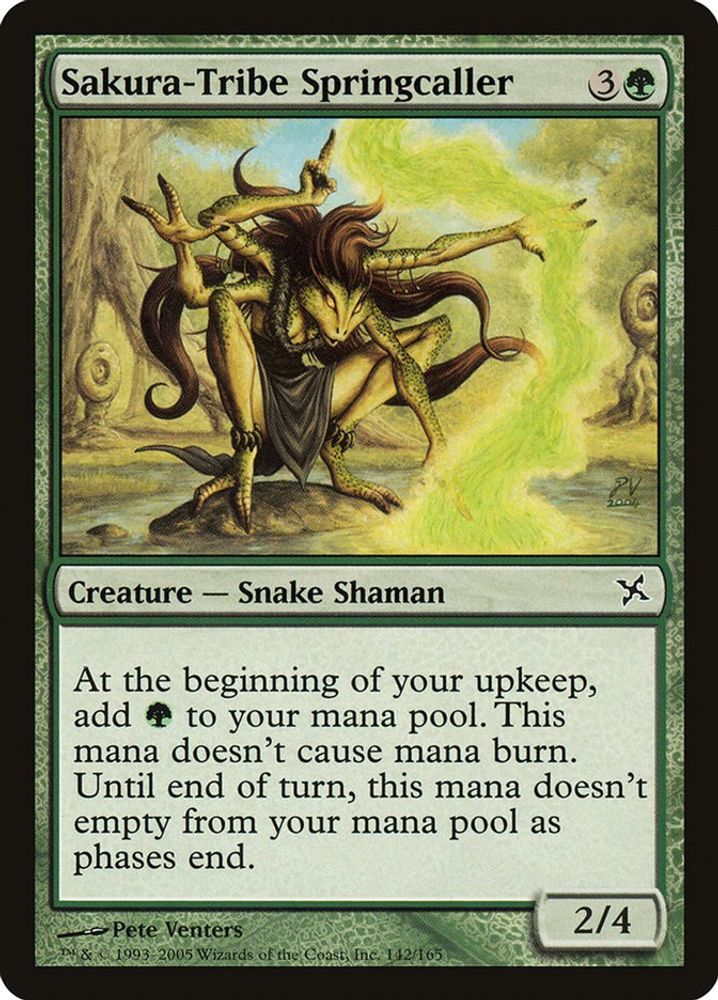 2005 Magic: The Gathering: Betrayers of Kamigawa (BOK) - Sakura Tribe Springcaller (#142, Common) (, Near Mint)