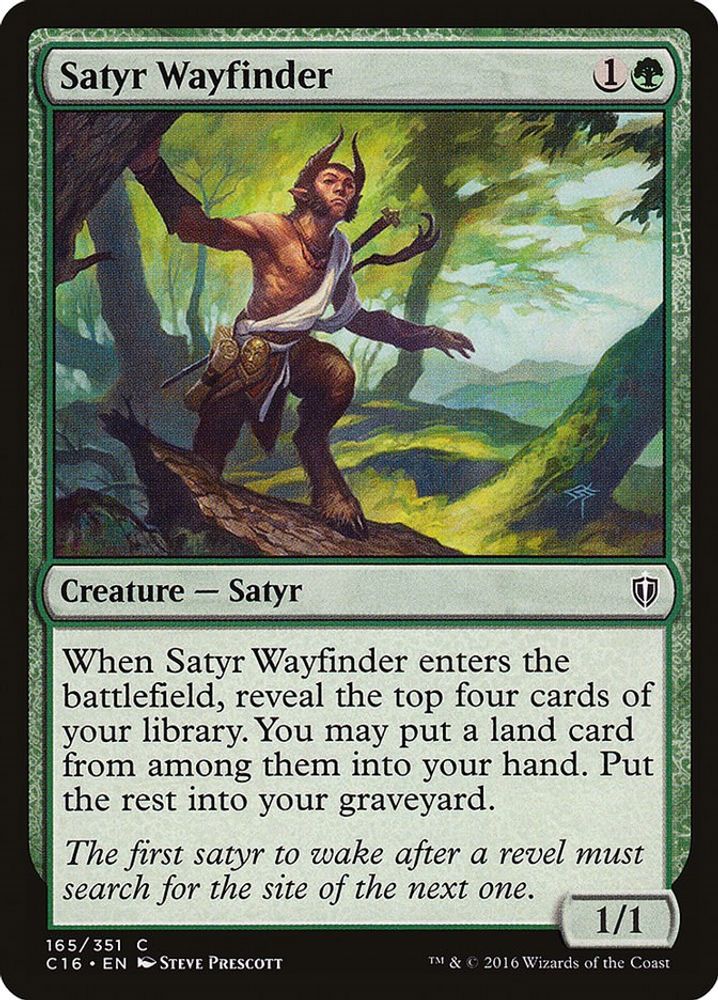 2016 Magic: The Gathering: Commander 2016 (C16) - Satyr Wayfinder (#165, Common) (, Near Mint)