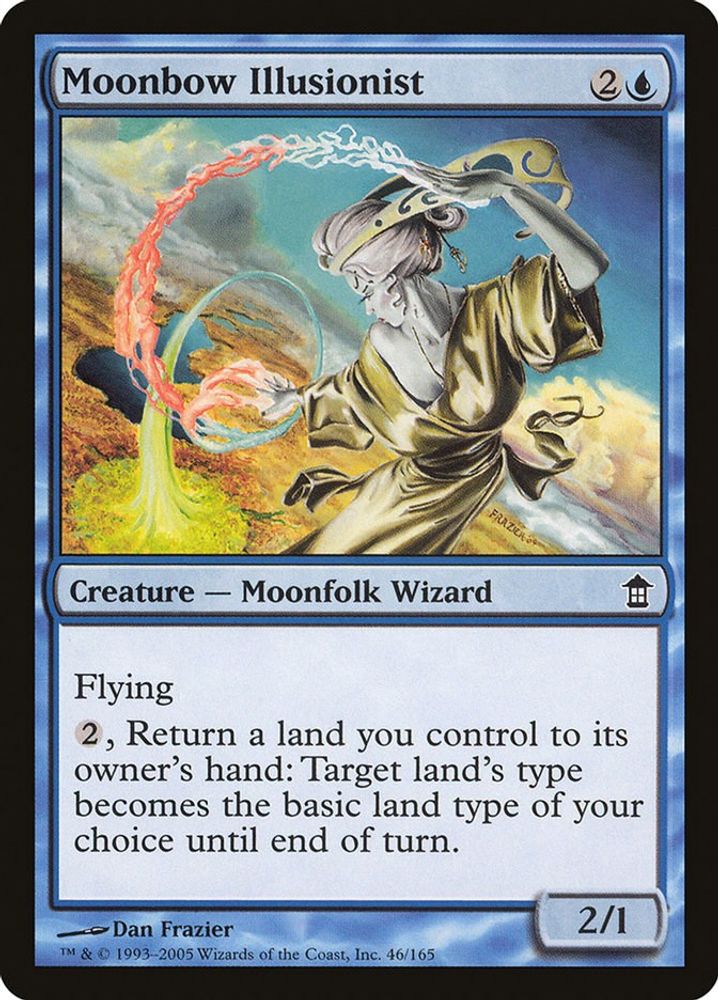 2005 Magic: The Gathering: Saviors of Kamigawa (SOK) - Moonbow Illusionist (#46, Common) (, Near Mint)