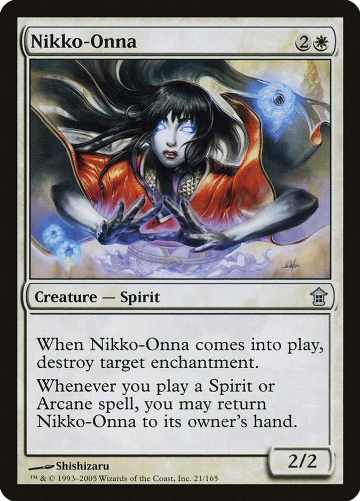 2005 Magic: The Gathering: Saviors of Kamigawa (SOK) - Nikko Onna (#21, Uncommon) (, Near Mint)