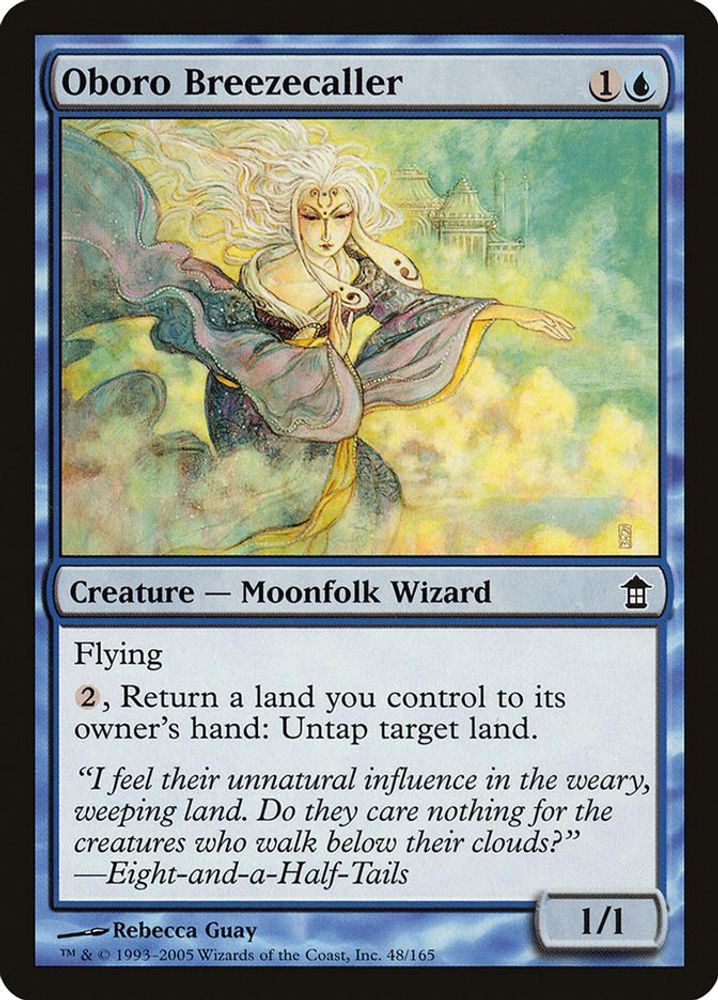 2005 Magic: The Gathering: Saviors of Kamigawa (SOK) - Oboro Breezecaller (#48, Common) (, Near Mint)