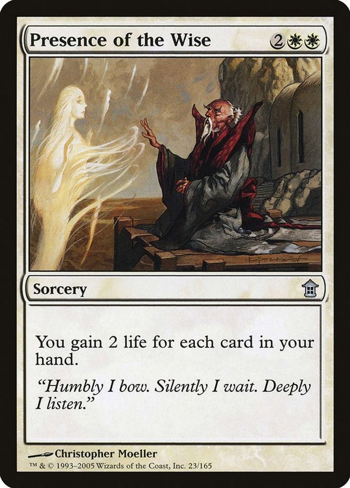 2005 Magic: The Gathering: Saviors of Kamigawa (SOK) - Presence of the Wise (#23, Uncommon) (, Near Mint)