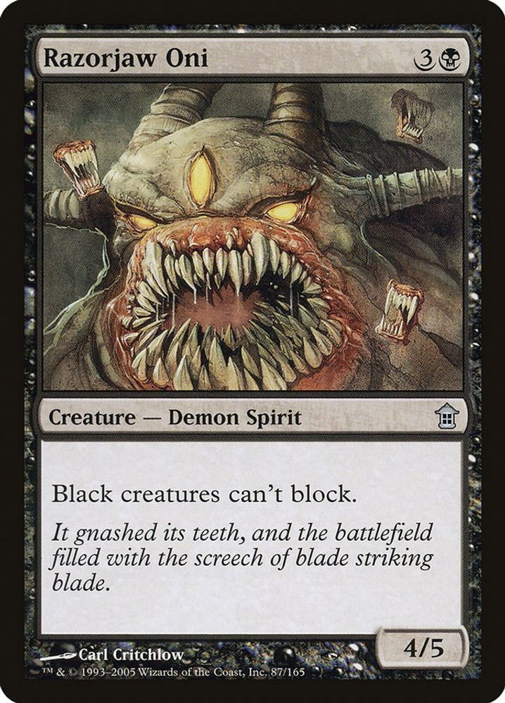 2005 Magic: The Gathering: Saviors of Kamigawa (SOK) - Razorjaw Oni (#87, Uncommon) (, Near Mint)