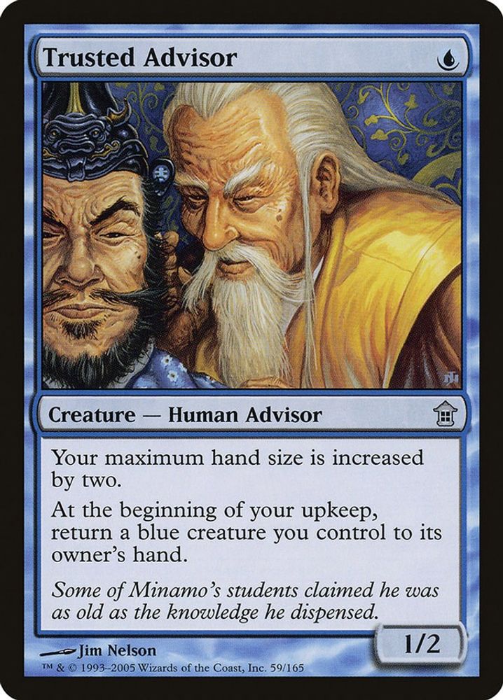 2005 Magic: The Gathering: Saviors of Kamigawa (SOK) - Trusted Advisor (#59, Uncommon) (, Near Mint)