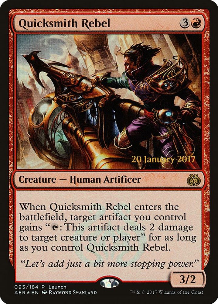 2026 Magic: The Gathering: Launch Party & Release Event Promos (LARP) - Quicksmith Rebel (#93, P) (Foil, Near Mint)