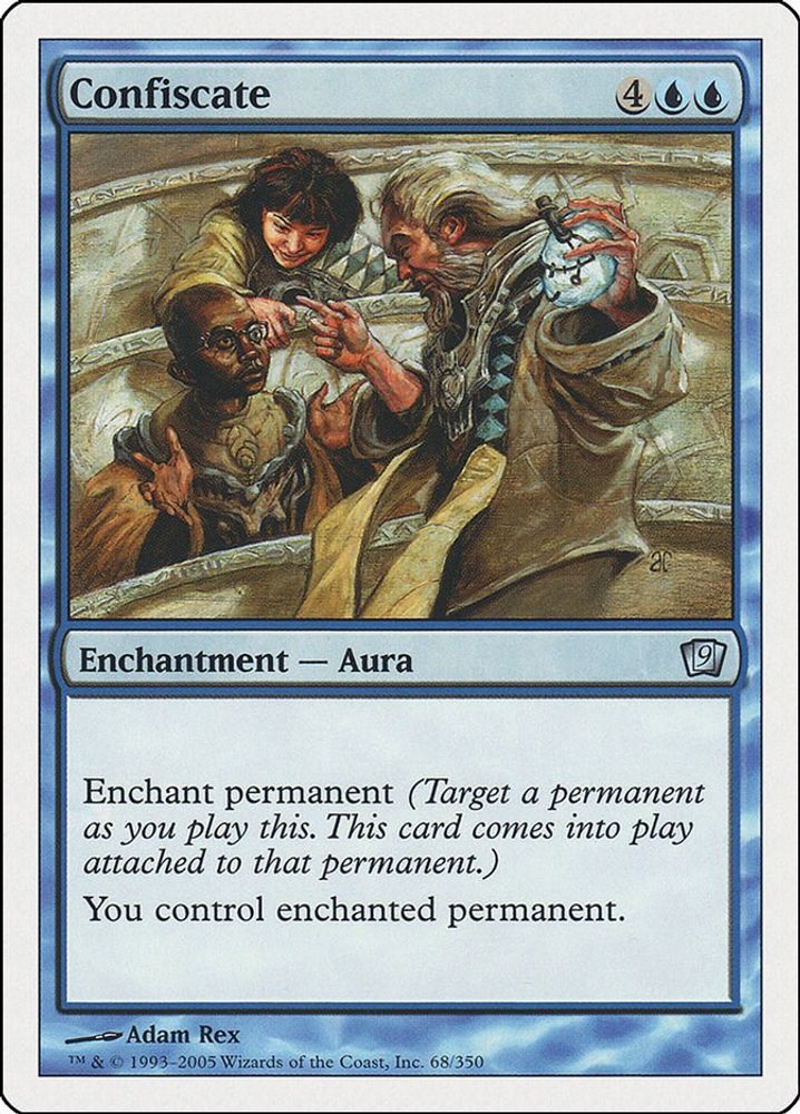 2005 Magic: The Gathering: 9th Edition (9ED) - Confiscate (#68★, Uncommon) (, Near Mint)