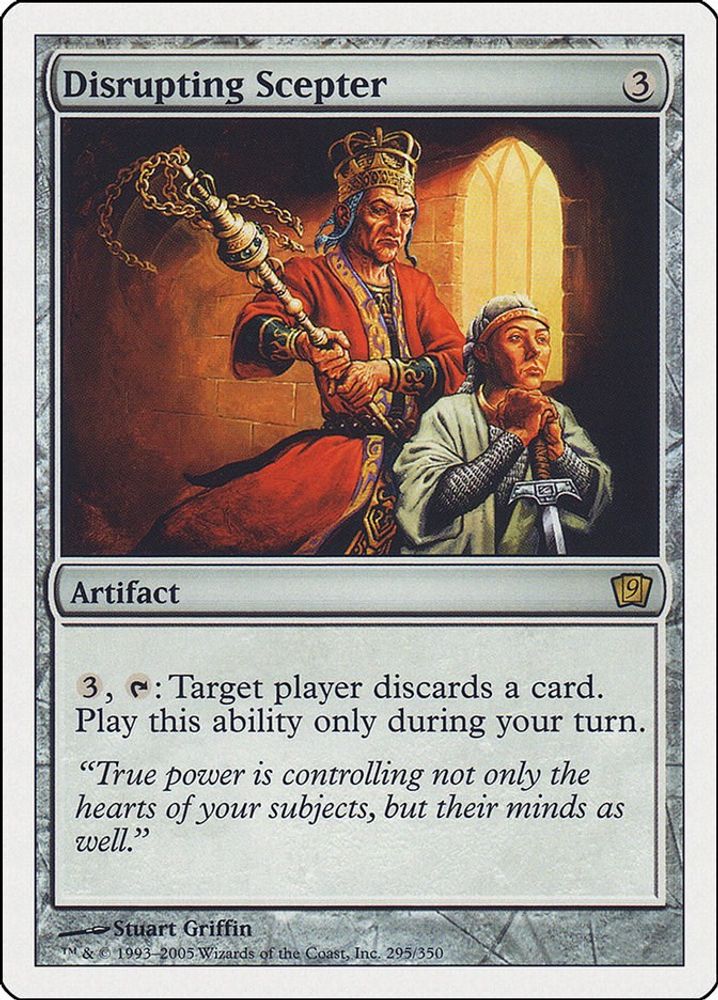 2005 Magic: The Gathering: 9th Edition (9ED) - Disrupting Scepter (#295★, Rare) (, Near Mint)