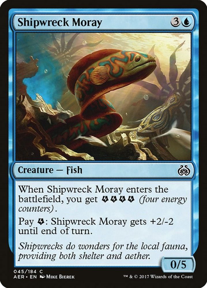 2017 Magic: The Gathering: Aether Revolt (AER) - Shipwreck Moray (#45, Common) (, Near Mint)