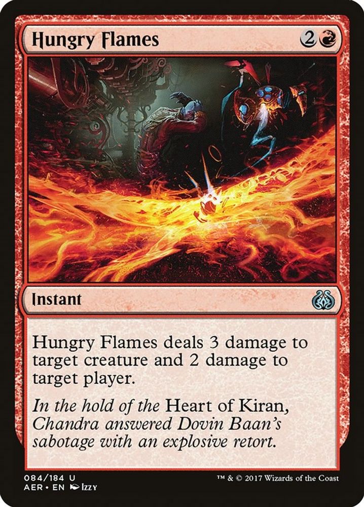 2017 Magic: The Gathering: Aether Revolt (AER) - Hungry Flames (#84, Uncommon) (, Near Mint)