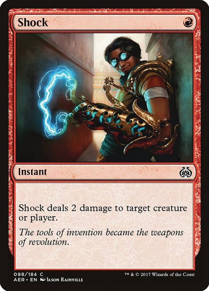 2017 Magic: The Gathering: Aether Revolt (AER) - Shock (#98, Common) (, Near Mint)