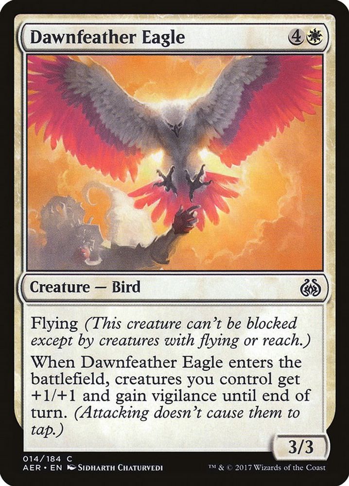 2017 Magic: The Gathering: Aether Revolt (AER) - Dawnfeather Eagle (#14†, Common) (, Near Mint)