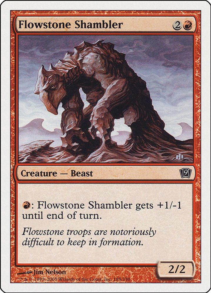 2005 Magic: The Gathering: 9th Edition (9ED) - Flowstone Shambler (#185★, Common) (, Near Mint)