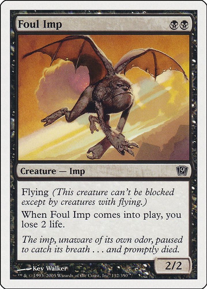 2005 Magic: The Gathering: 9th Edition (9ED) - Foul Imp (#132★, Common) (, Near Mint)