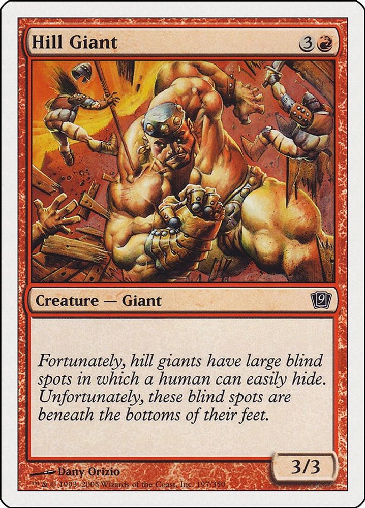 2005 Magic: The Gathering: 9th Edition (9ED) - Hill Giant (#197★, Common) (, Near Mint)